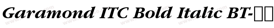 Garamond ITC Bold Italic BT字体转换